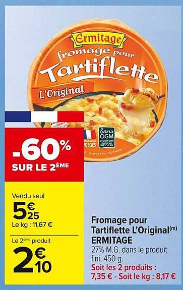 Fromage Pour Tartiflette L'original Ermitage