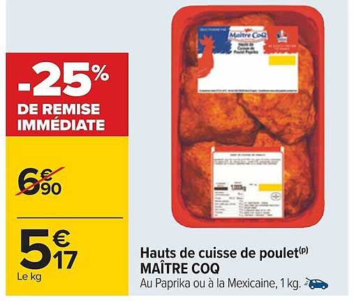 hauts de cuisse de poulet maître coq