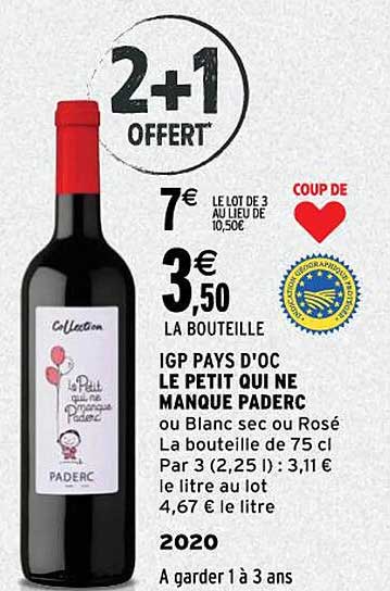 igp pays d'oc le petit qui ne manque paderc 2020