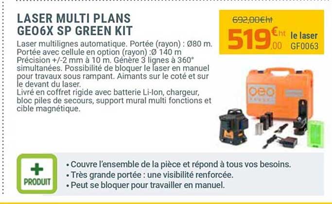 Laser Multi Plans Geo6x Sp Green Kit