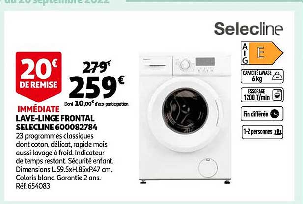 lave-linge frontal selecline 600082784