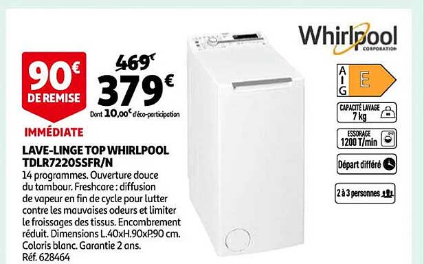 Lave-linge Top Whirlpool