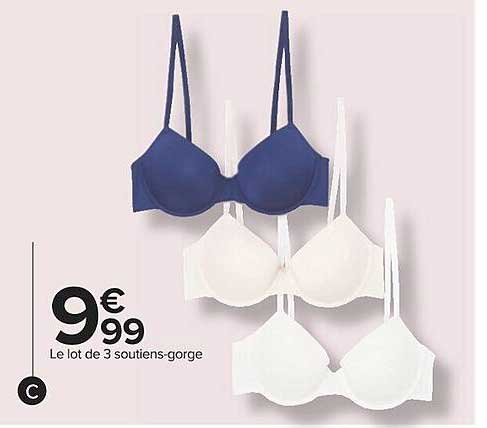 le lot de 3 soutiens-gorge