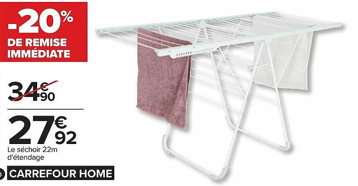 le séchoir 22 m d'étendage carrefour home