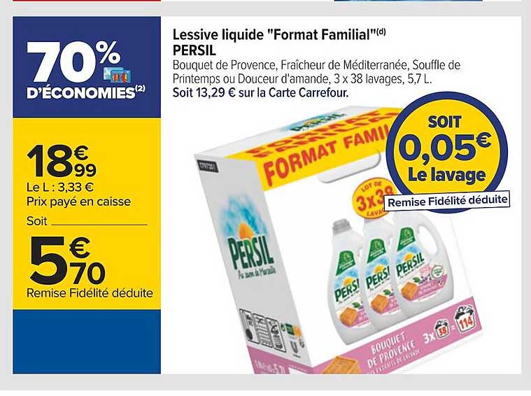 lessive liquide "format familial" persil