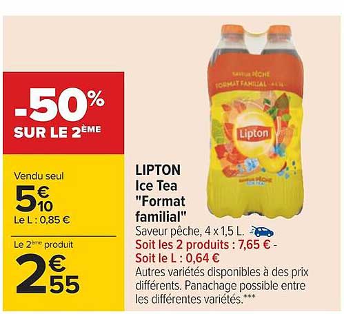lipton ice tea "format familial"