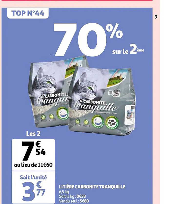 Litière Carbonate Tranquille