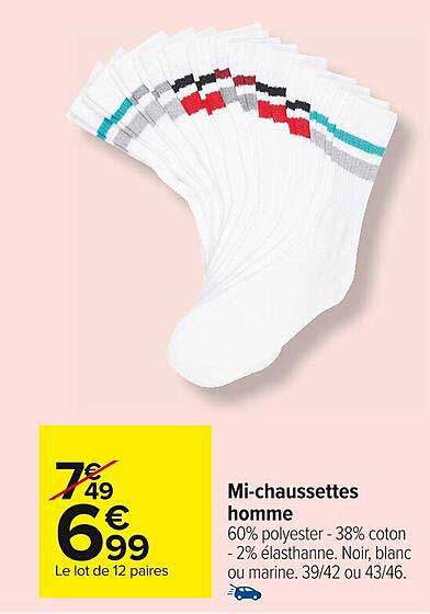 Mi-chaussettes Homme