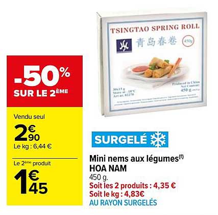 mini nems aux légumes hoa nam