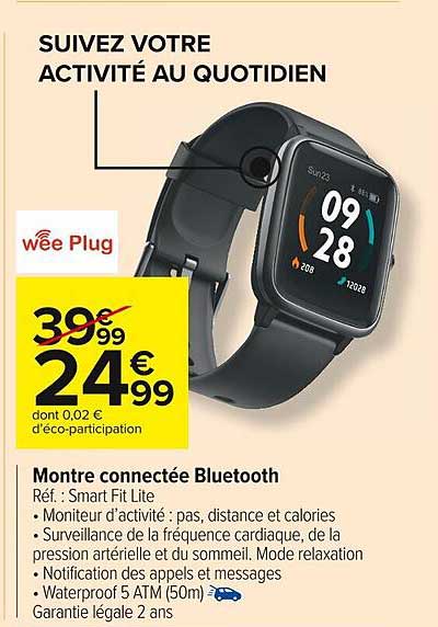 montre connectée bluetooth wee plug