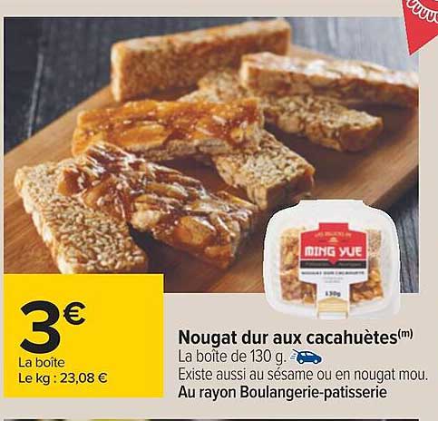 Nougat Dur Aux Cacahuètes