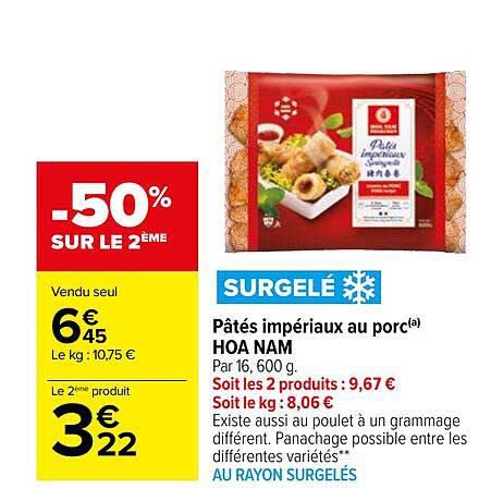 pâtés impériaux au porc hoa nam