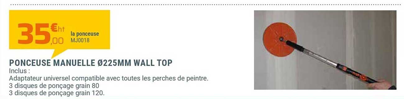 ponceuse manuelle ø 225 mm wall top