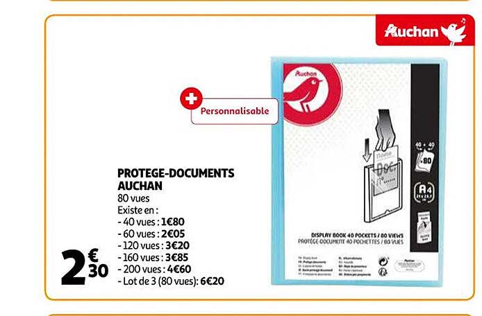 protège-documents auchan