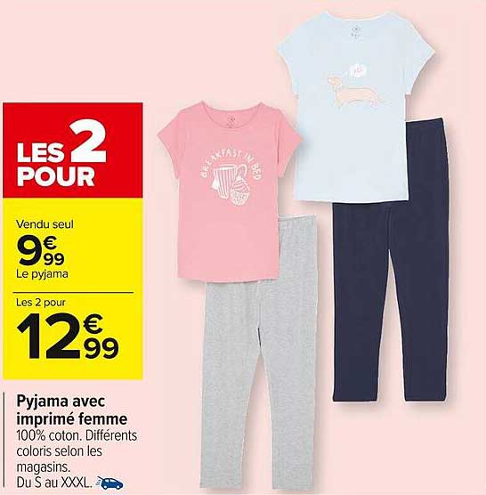 Pyjama Avec Imprimé Femme