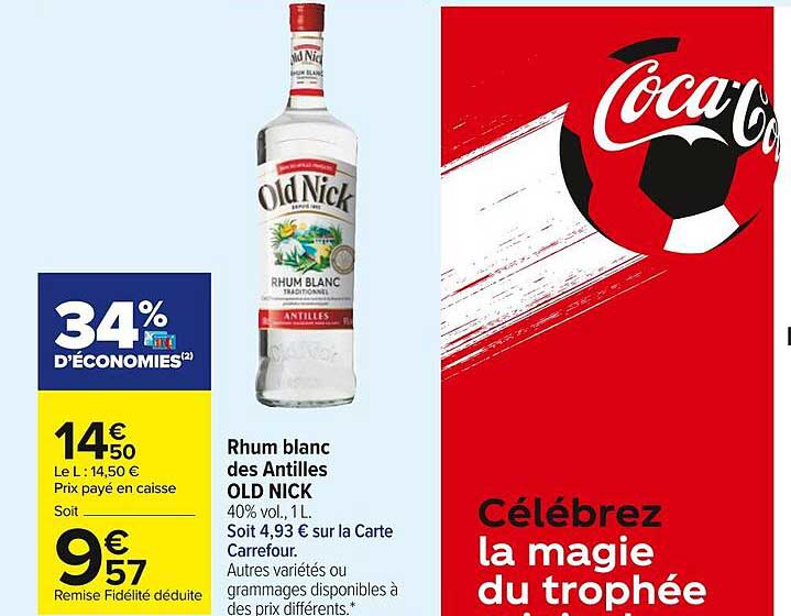 rhum blanc des antilles old nick