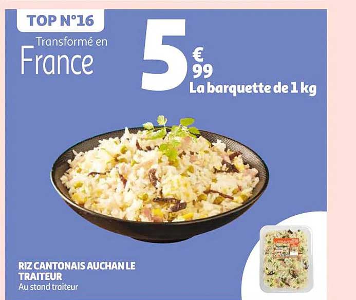 riz cantonais auchan le traiteur