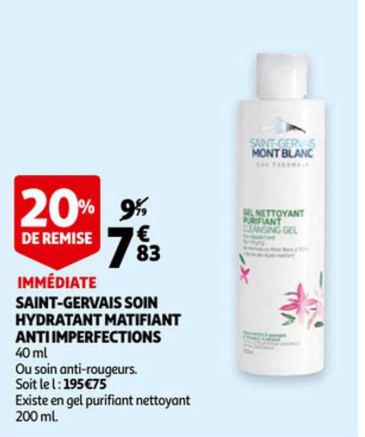 saint-gervais soin hydratant matifiant anti imperfections