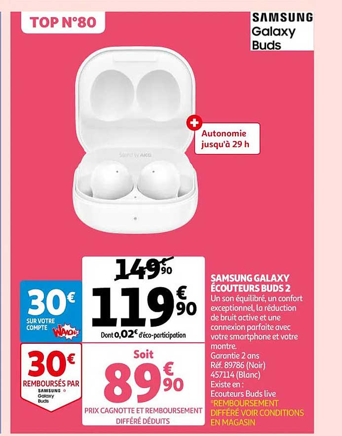 samsung galaxy écouteurs buds 2