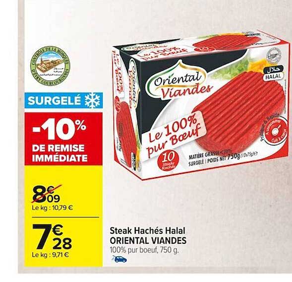 Steak Hachés Halal Oriental Viandes