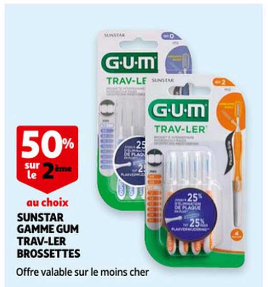 sunstar gamme gum trav-ler brossettes