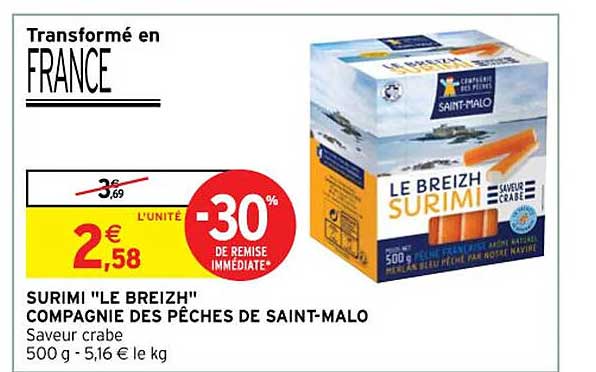 surimi "le breizh" compagnie des pêches de saint-malo