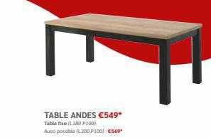 table andes
