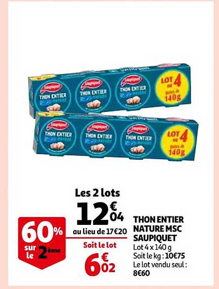 Thon Entier Nature Msc Saupiquet