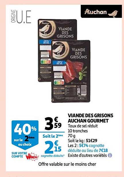 Viande Des Grisons Auchan Gourmet