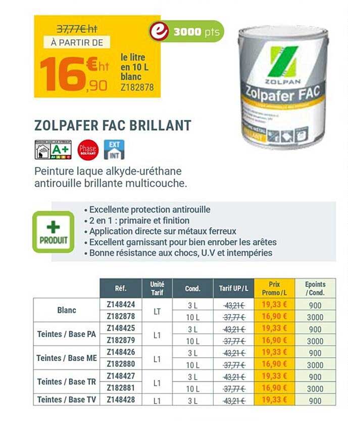 zolpafer fac brillant zolpan