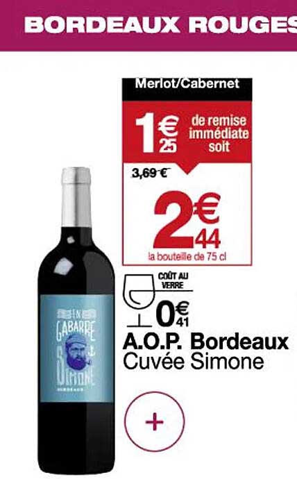a.o.p. bordeaux cuvée simone