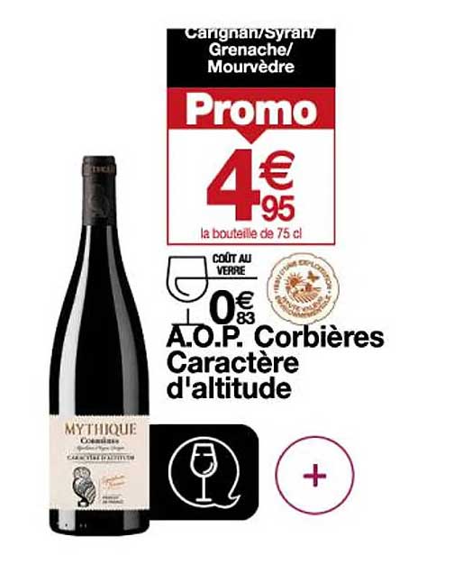 a.o.p. corbières caractère d'altitude