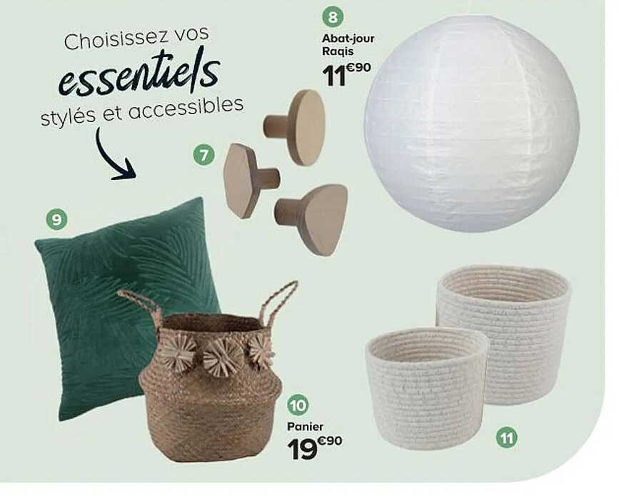 abat-jour raqis, panier