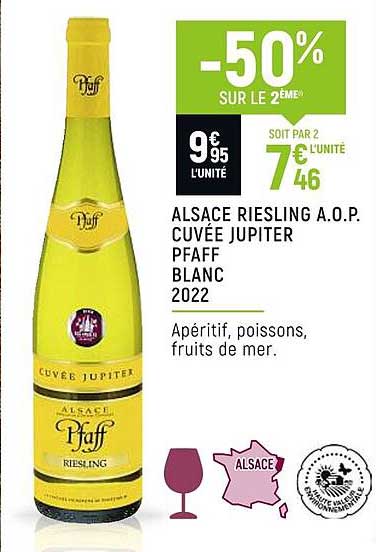 alsace riesling a.o.p. cuvée jupiter pfaff blanc 2022