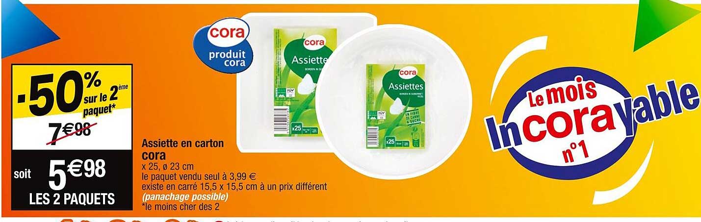 Assiette En Carton Cora