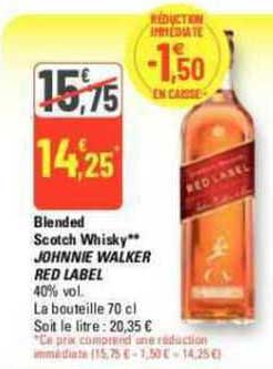 blended scotch whisky johnnie walker red label
