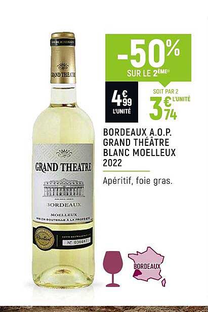 Bordeaux A.o.p. Grand Théâtre Blanc Moelleux 2022