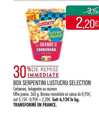 Box Serpentini Lustucru Sélection