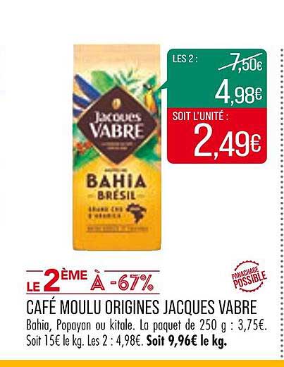 café moulu origines jacques vabre