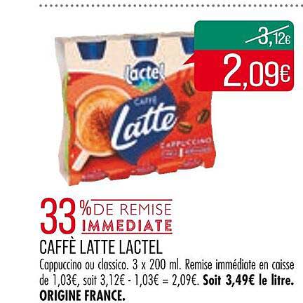 caffè latte lactel