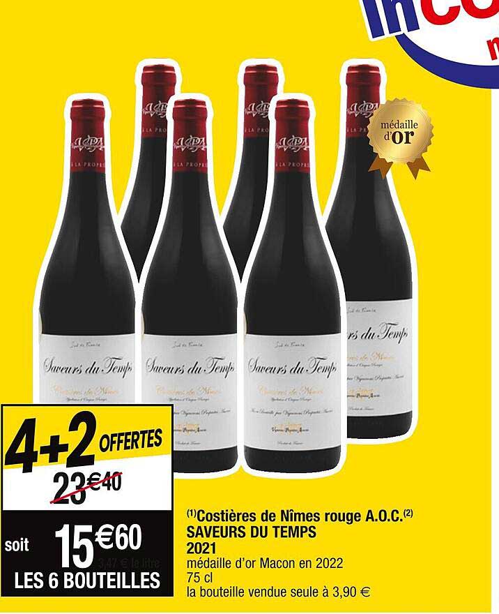 costières de nîmes rouge a.o.c. saveurs du temps 2021