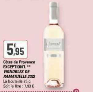 côtes de provence exception'l vignobles de ramatuelle 2022