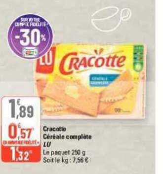Cracotte Céréales Complète Lu