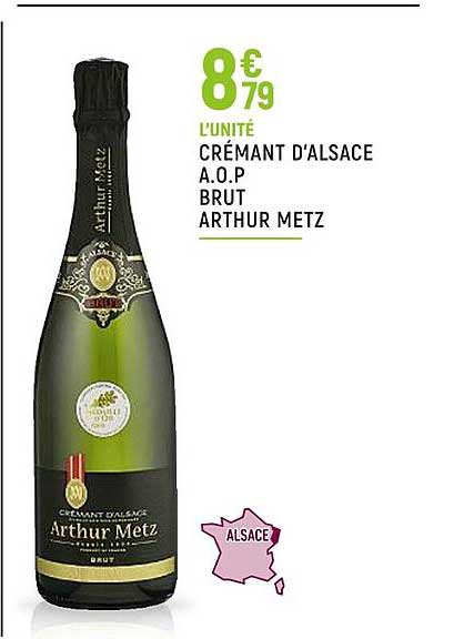crémant d'alsace a.o.p. brut arthur metz