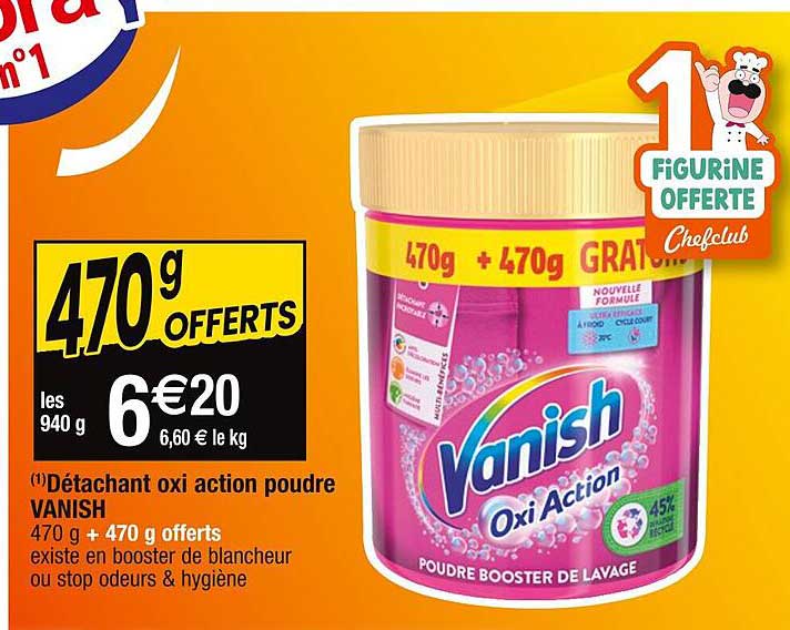 détachant oxi action poudre vanish