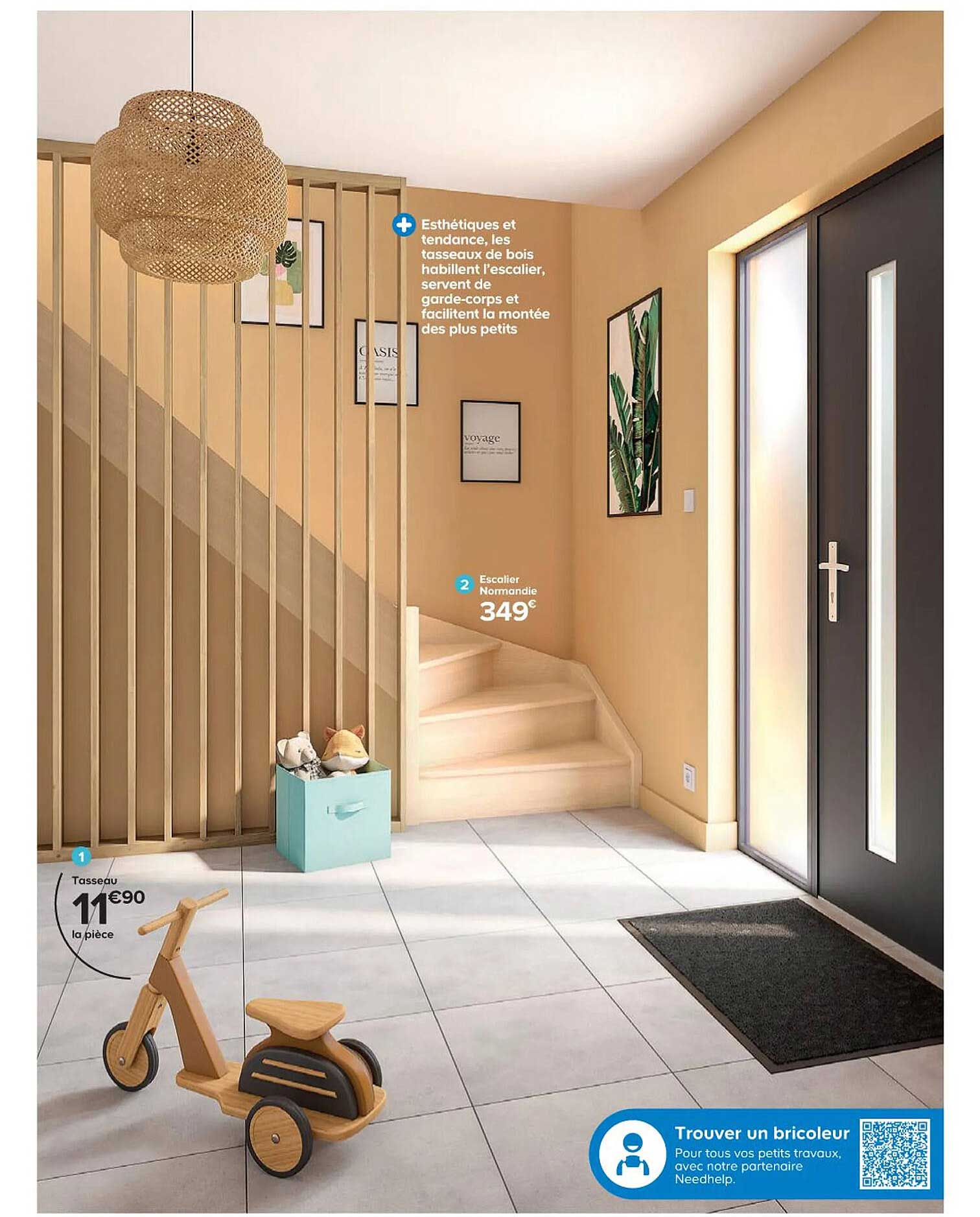 Escalier Normandie, Tasseau