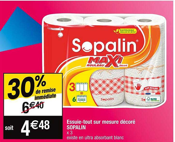 essuie-tout sur mesure décoré sopalin