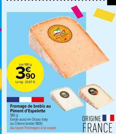 fromage de brebis au piment d'espelette