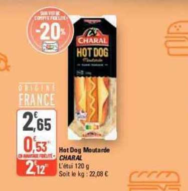 hot dog moutarde charal