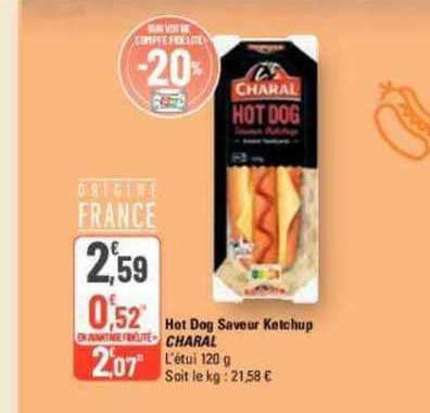 hot dog saveur ketchup charal